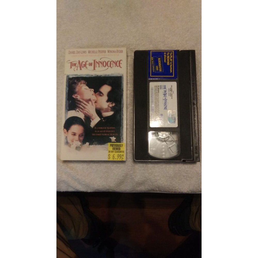 Vintage VHS 1993 Age Of Innocence Blockbuster video rental retired